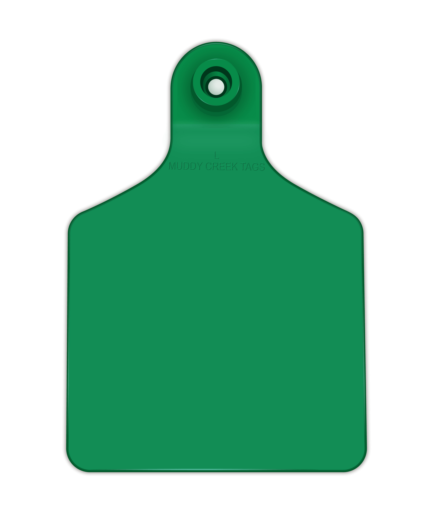 Large Ear Tag - Green - Inverse Marking