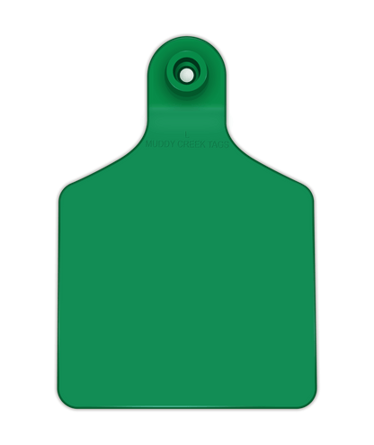 Large Ear Tag - Green - Inverse Marking