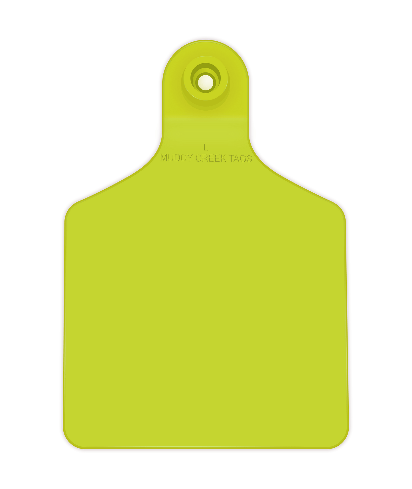 Large Ear Tag - High Visibility Yellow - Inverse Marking