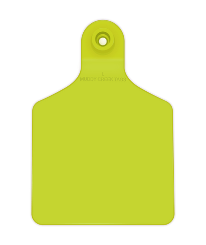 Large Ear Tag - High Visibility Yellow - Inverse Marking