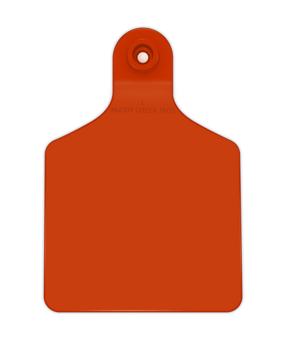 Large Ear Tag - Orange - Inverse Marking