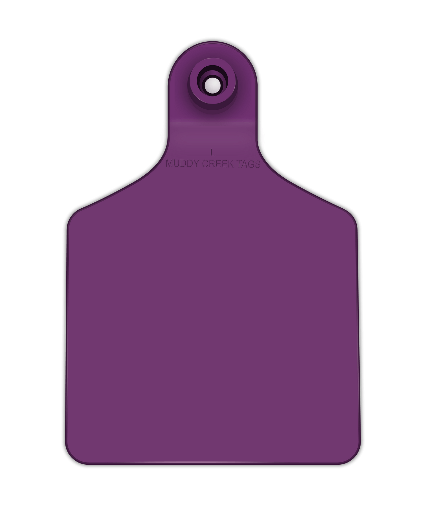 Large Ear Tag - Purple - Inverse Marking