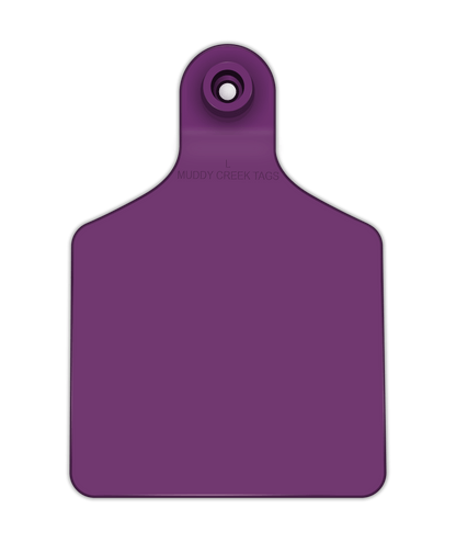 Large Ear Tag - Purple - Inverse Marking