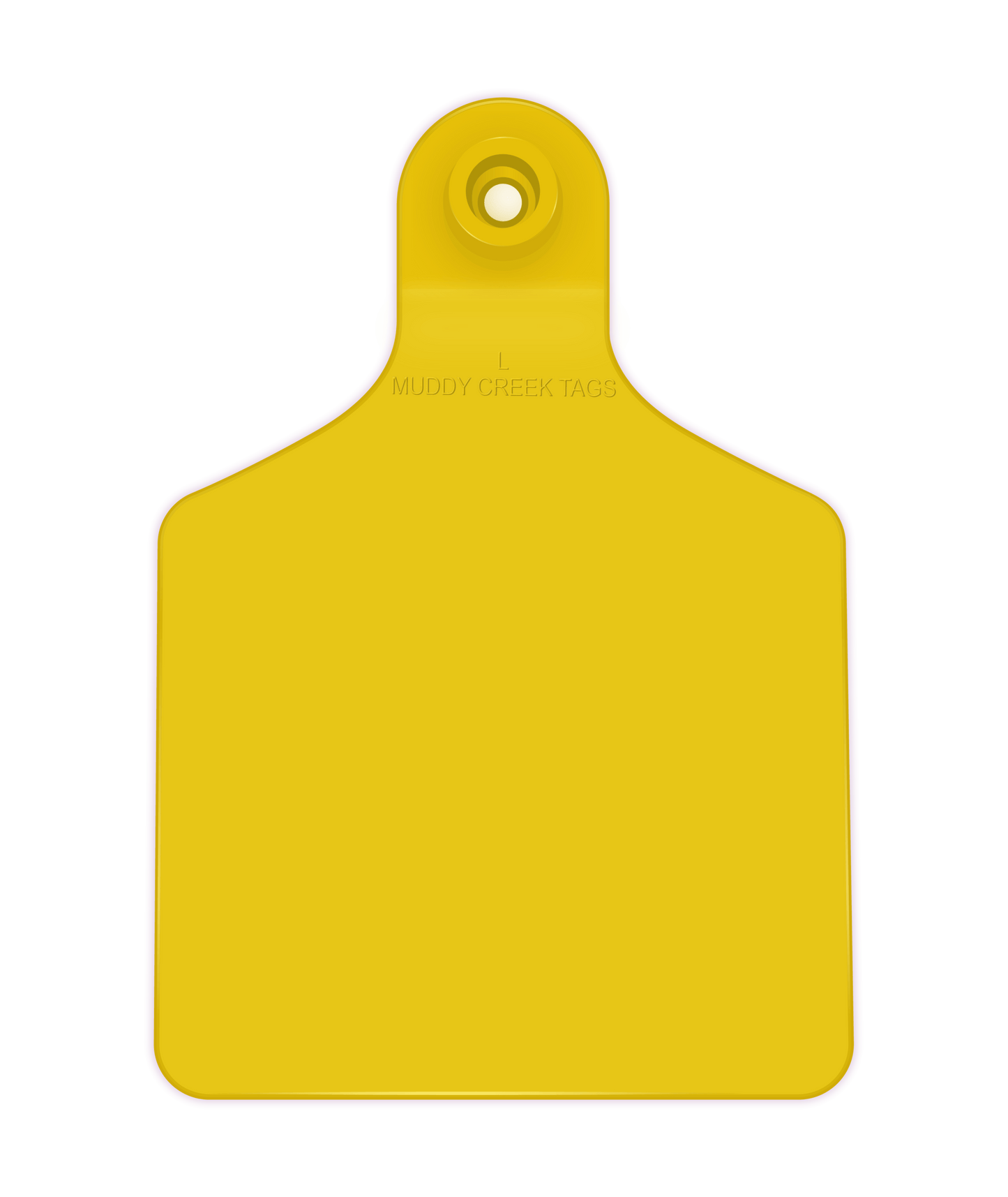 Large Ear Tag - Yellow - Inverse Marking