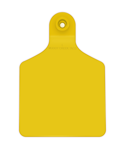 Large Ear Tag - Yellow - Inverse Marking