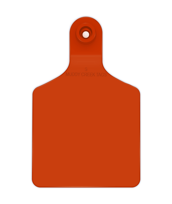 Small Ear Tag - Orange - Inverse Marking – Muddy Creek Tags