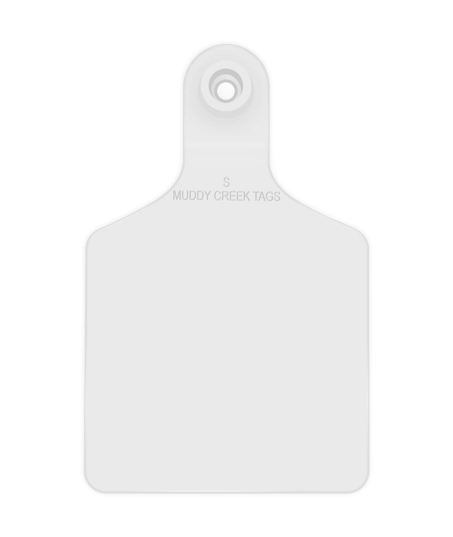 Small Ear Tag - White