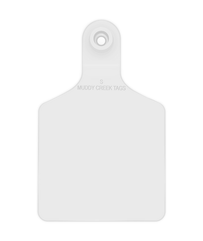 Small Ear Tag - White