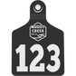 Large Ear Tag - White - Inverse Marking