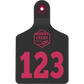 Small Ear Tag - Pink - Inverse Marking
