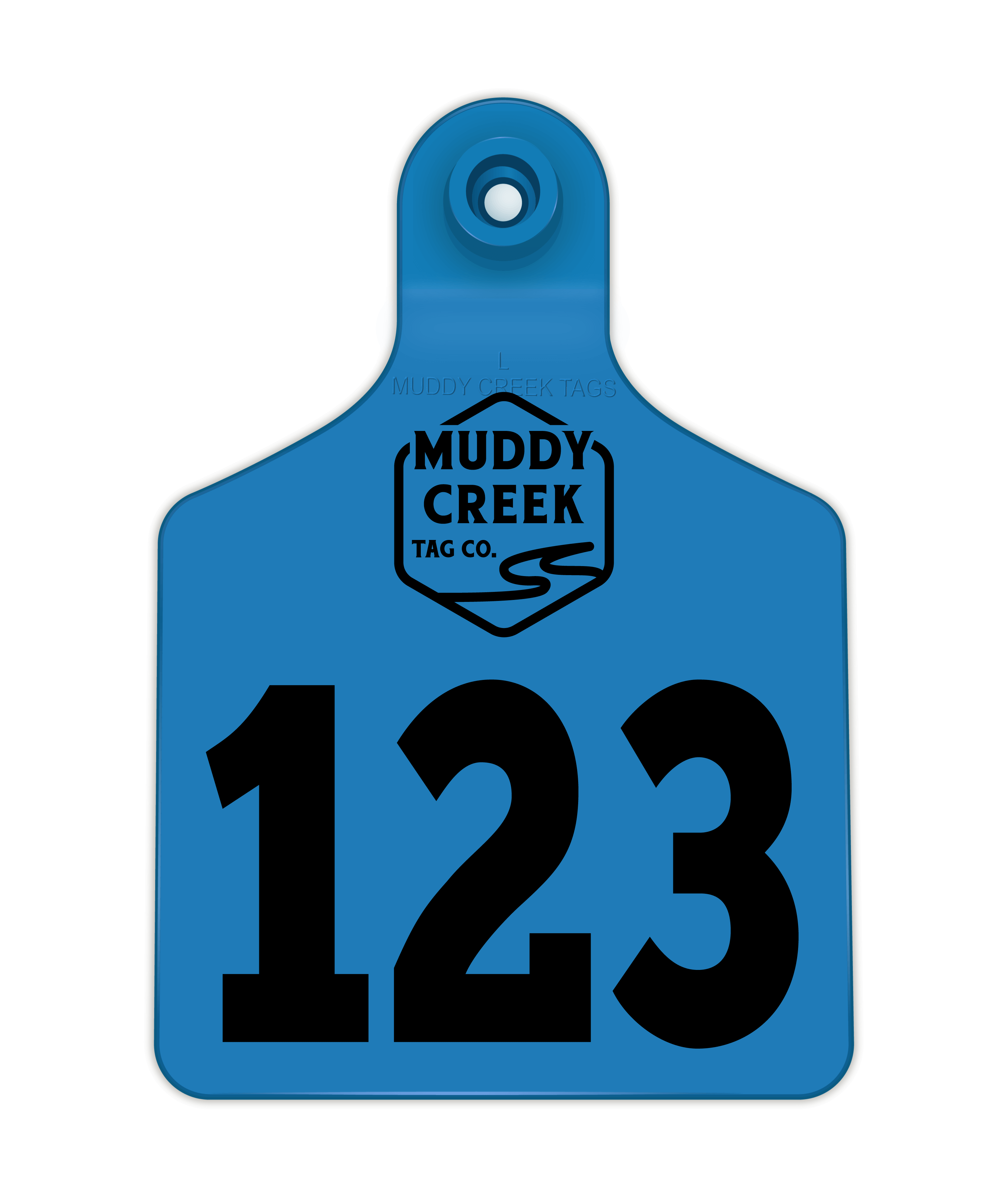 Large Ear Tag - Blue – Muddy Creek Tags