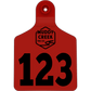 Large Ear Tag - Red