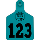 Large Ear Tag - Teal