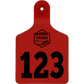 Small Ear Tag - Red
