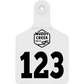 Small Ear Tag - White